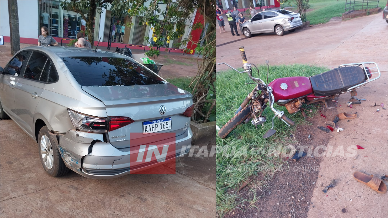 MOTOCICLISTA ALCOHOLIZADO RESULTÓ CON GRAVES HERIDAS EN CAPITÁN MIRANDA