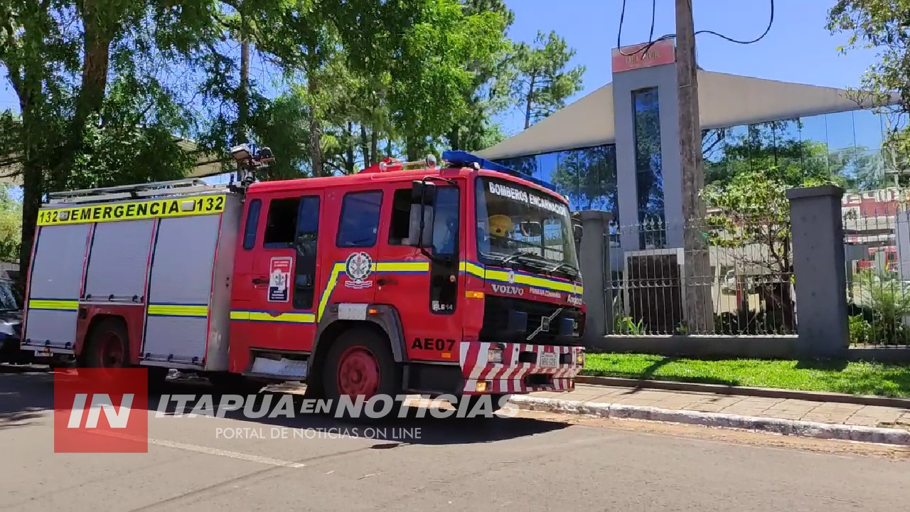  BOMBEROS VOLUNTARIOS DE ENCARNACIÓN BRINDAN APOYO ANTE POSIBLE DERRAME DE TETRACLORURO 