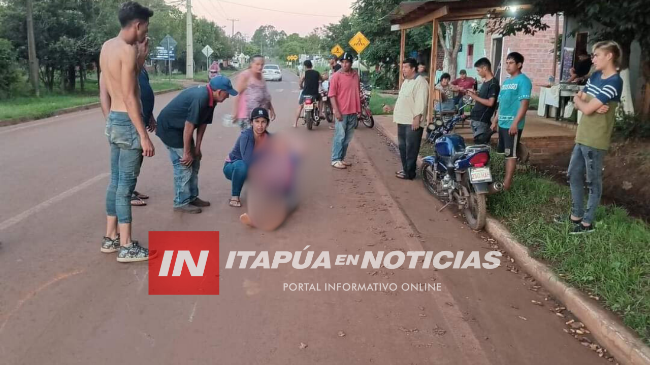 MOTOCICLISTAS RESULTARON HERIDAS TRAS CAÍDA EN CAMBYRETÁ 