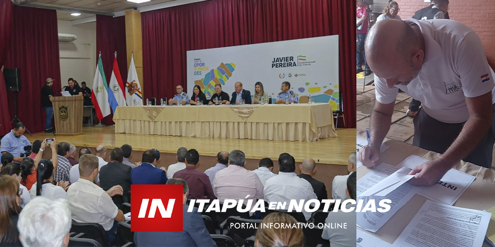 EL INTENDENTE PROF. LUIS ARRIOLA CELEBRÓ FIRMA DE CONVENIO CON EL MINISTERIO DEL INTERIOR 