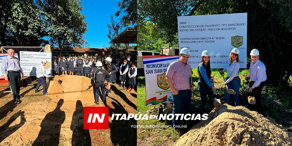 MUNICIPALIDAD DE SAN JUAN DEL PARANÁ INICIA IMPORTANTES OBRAS CON PALADAS INICIALES