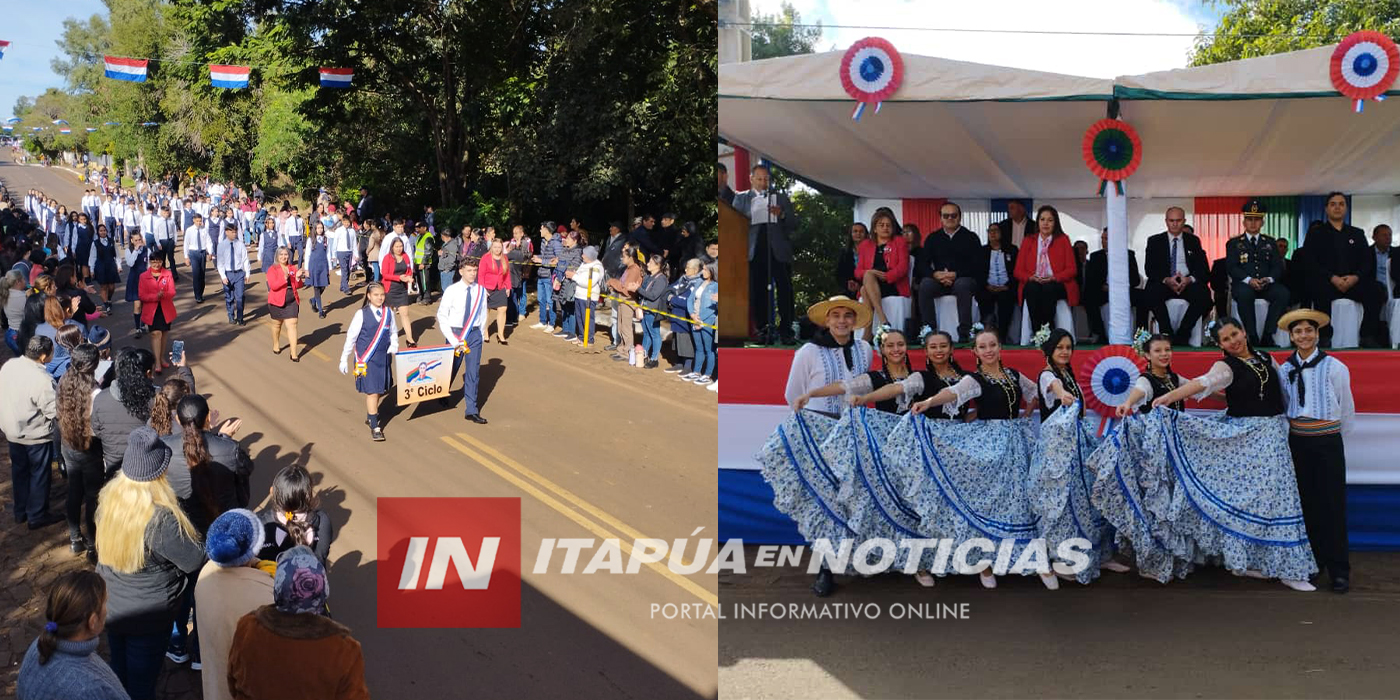 DESFILE PATRIO EN SAN JUAN DEL PARANÁ SE DESARROLLÓ CON TOTAL ÉXITO