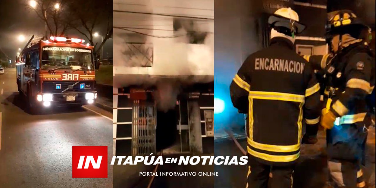 BOMBEROS DE ENCARNACIÓN SOFOCARON INCENDIO EN LOCAL GASTRONÓMICO 