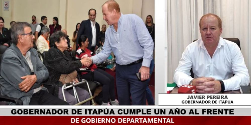 JAVIER PEREIRA CUMPLE UN AÑO SIENDO GOBERNADOR DE ITAPÚA 