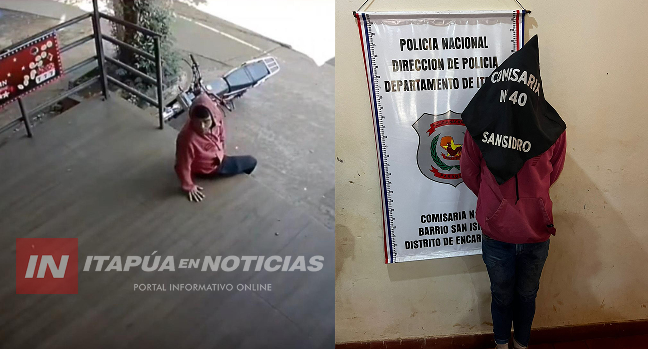 APREHENDEN A JOVEN POR TENTATIVA DE HURTO DE MOTOCICLETA EN ENCARNACIÓN