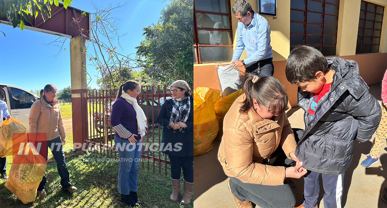 OFICINA DE LA PRIMERA DAMA REALIZA ENTREGA DE ABRIGOS A NIÑOS DE ITAPÚA