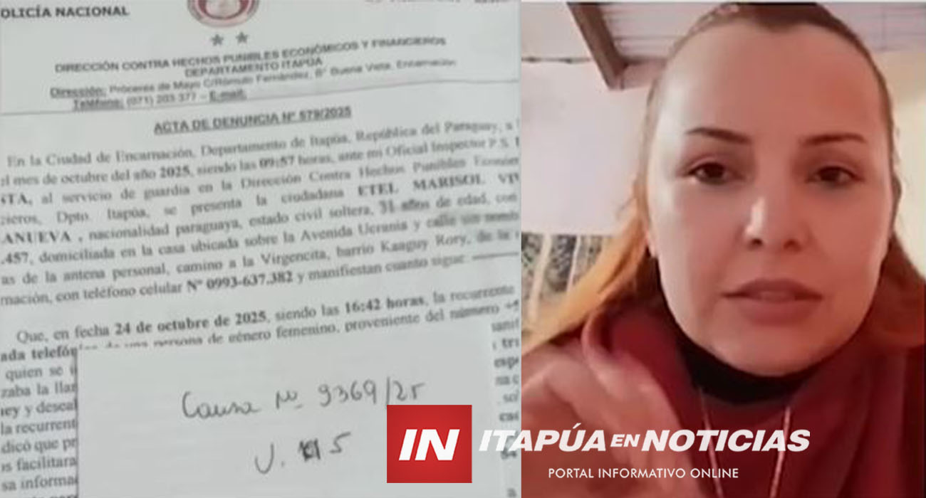 MUJER DE ENCARNACIÓN DENUNCIA SUPLANTACIÓN DE IDENTIDAD Y ESTAFA