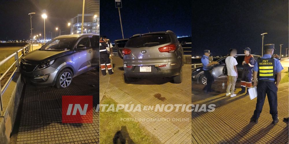 MENOR DE 15 AÑOS CHOCA CONTRA BARANDA DE LA COSTANERA DE ENCARNACIÓN
