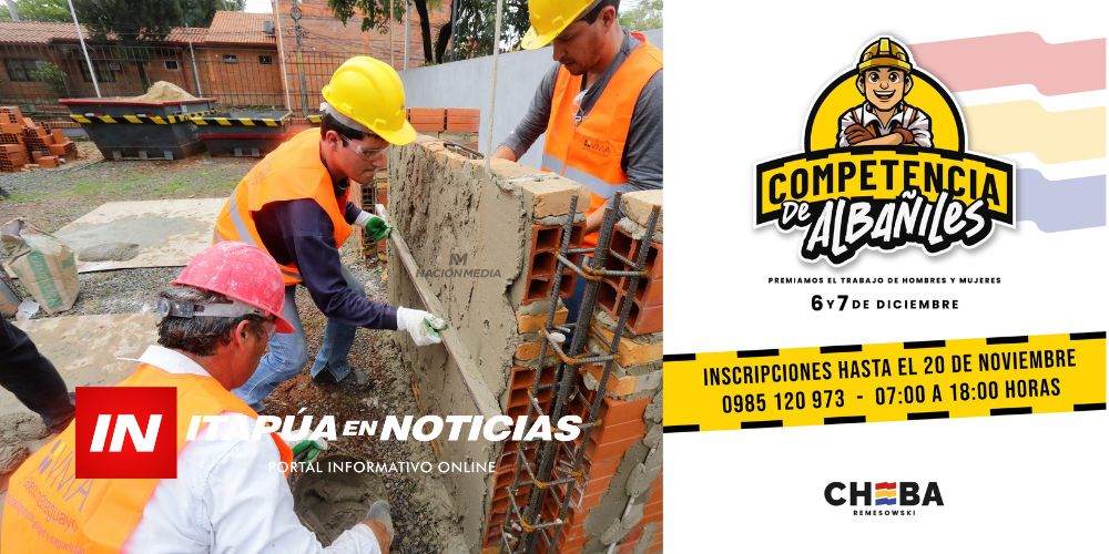 ENCARNACIÓN SERÁ SEDE ESTE SÁBADO DE LA SEGUNDA COMPETENCIA DE ALBAÑILES