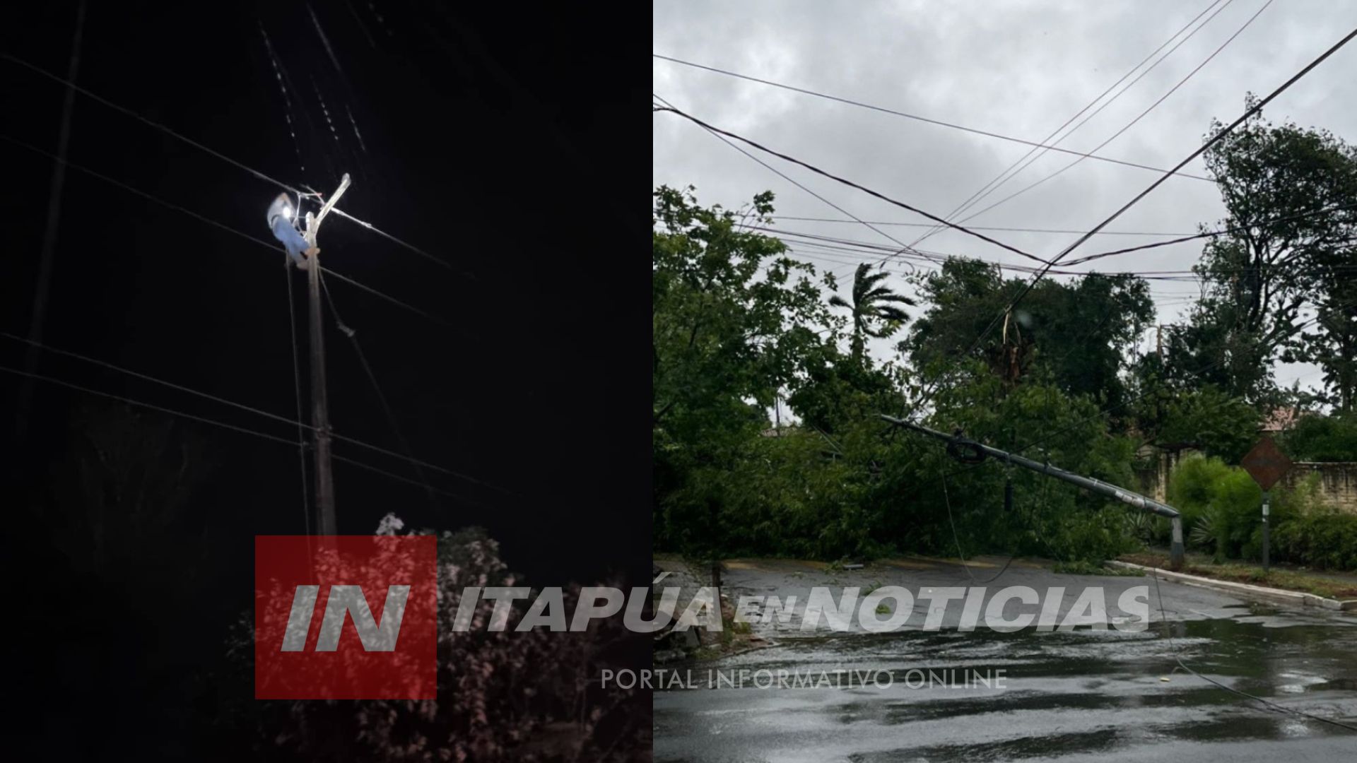 ANDE TRABAJA PARA NORMALIZAR RECLAMOS TRAS FUERTE TORMENTA EN ITAPÚA ...