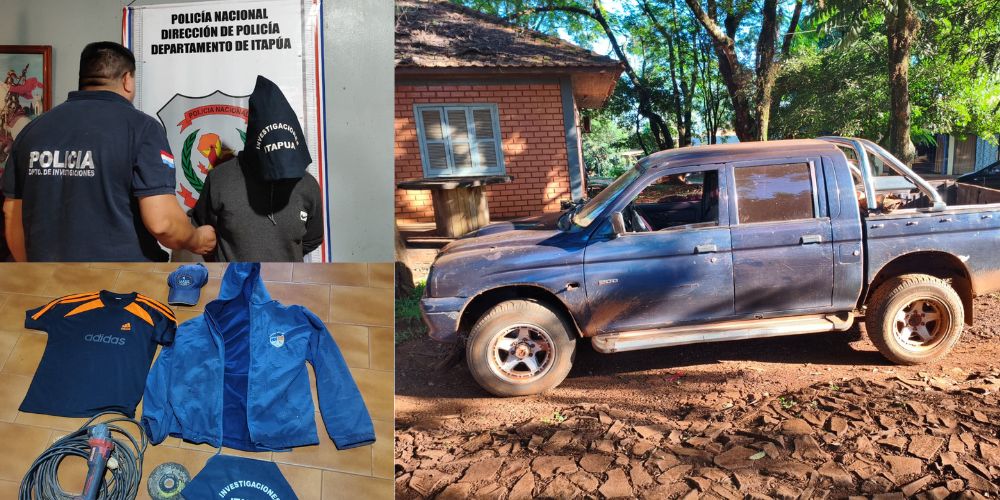 APREHENDEN A HOMBRE E INCAUTAN CAMIONETA Y HERRAMIENTAS EN FLAGRANTE TENTATIVA DE HURTO