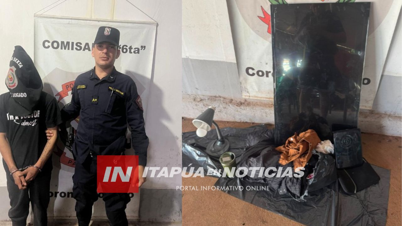  APREHENDEN A JOVEN POR SUPUESTO HURTO AGRAVADO Y DESCUBREN QUE TENÍA UNA ORDEN DE CAPTURA EN CORONEL BOGADO