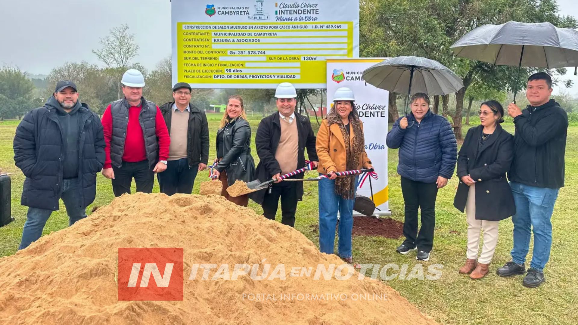 MUNICIPALIDAD DE CAMBYRETÁ INICIA CONSTRUCCIÓN DE SALÓN MULTIUSO EN ARROYO PORÃ MUNICIPALIDAD DE CAMBYRETÁ INICIA CONSTRUCCIÓN DE SALÓN MULTIUSO EN ARROYO PORÃ