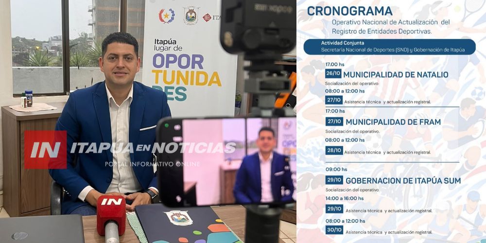 CLUBES DE ITAPÚA PODRÁN REGULARIZAR SUS DOCUMENTOS CLUBES DE ITAPÚA PODRÁN REGULARIZAR SUS DOCUMENTOS