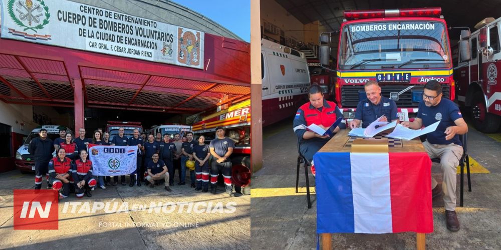 FUNDACIÓN FRANCESA APOYARÁ A BOMBEROS DE ENCARNACIÓN