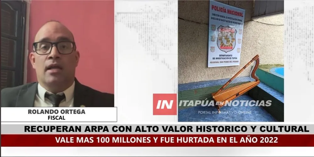 GRACIAS A UNA FIRMA, LOGRARON UBICAR UN ARPA ROBADA EN EL AÑO 2022 GRACIAS A UNA FIRMA, LOGRARON UBICAR UN ARPA ROBADA EN EL AÑO 2022