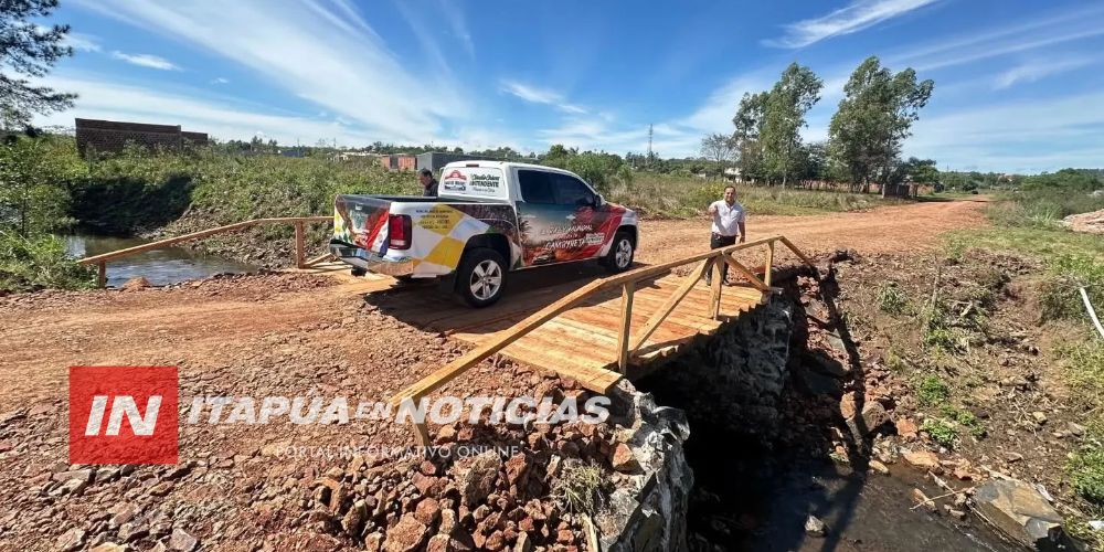 MUNICIPALIDAD CONSTRUYE PUENTE PARA MEJORAR EL ACCESO DE LOS VECINOS